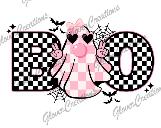 Bubble Gum Boo Direct to Film Ready to Press Heat Transfers