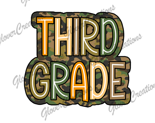 Boys Third Grade Child Size Direct to Film Ready to Press Heat Transfers