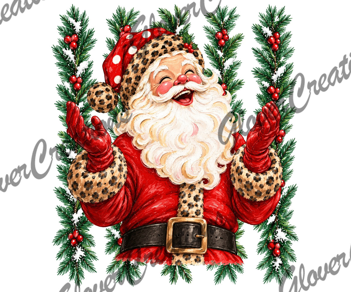 Santa Christmas Direct To Film Ready To Press Heat Transfers