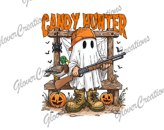 Candy Hunter Direct to Film Ready to Press Heat Transfers