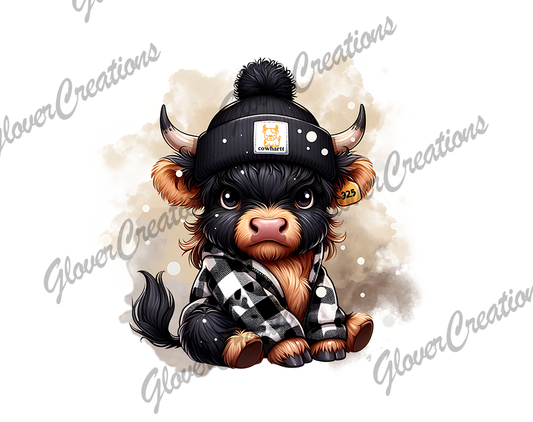 CarHartt Highland Cow Direct to Film Ready to Press Heat Transfers