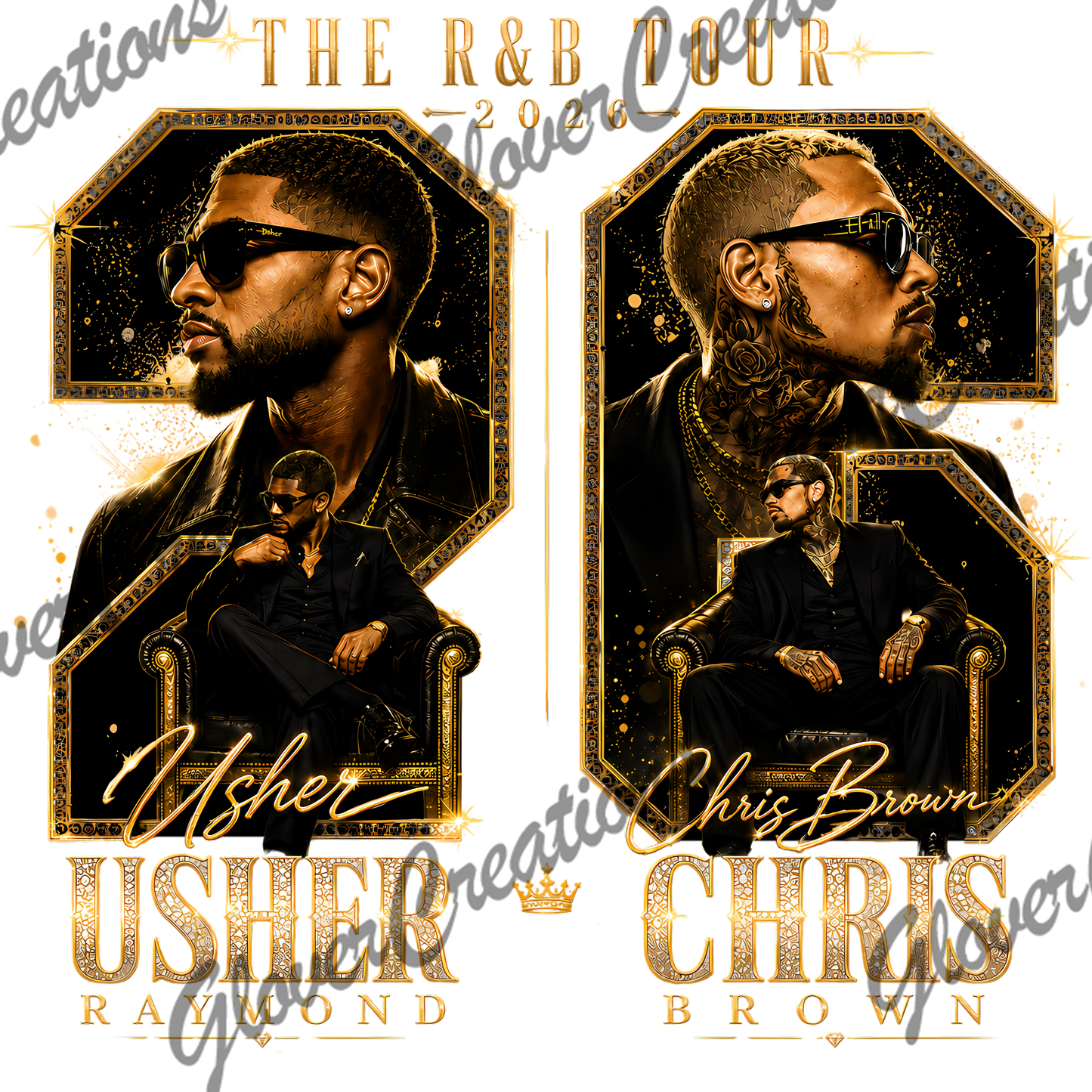 R&B Tour 2026 Direct to Film Ready to Press Heat Transfers
