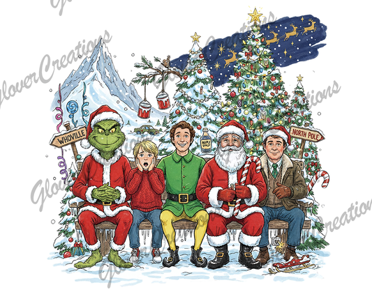 Christmas Time Crew Direct to Film Ready to Press Heat Transfers