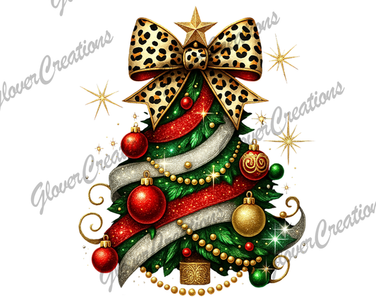 Christmas Tree Direct to Film Ready to Press Heat Transfers