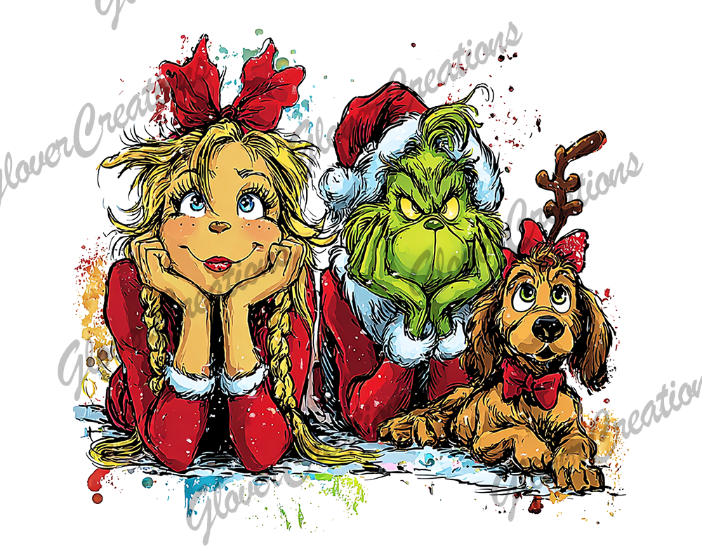 Cindy Lou and Grinch Christmas Digital Download