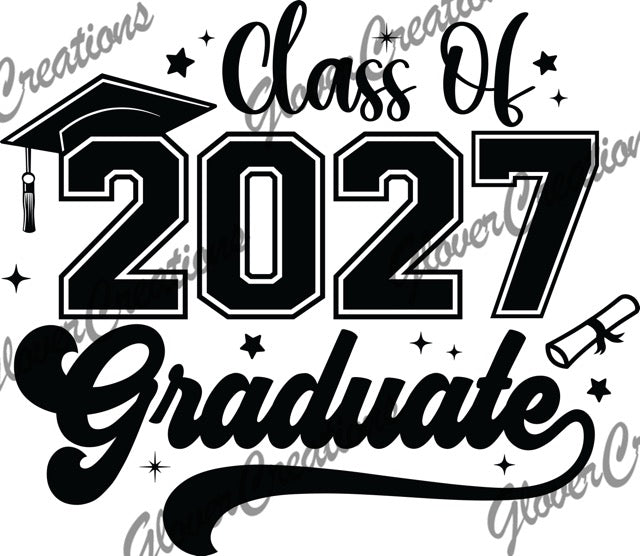 2027 Grad Direct to Film Ready to Press Heat Transfers