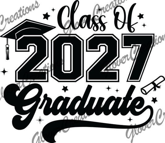 2027 Grad Direct to Film Ready to Press Heat Transfers