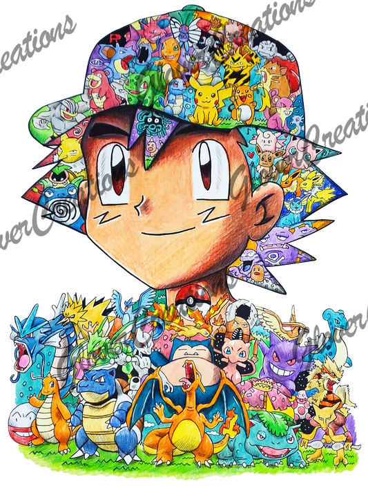 Anime Collage Direct to Film Ready to Press Heat Transfers