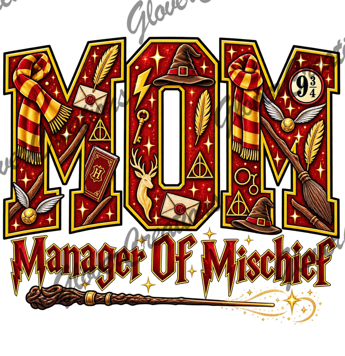 Mom Manager Of Mischief Direct To Film Ready To Press Heat Transfers