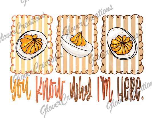 Deviled Eggs Thanksgiving Direct to Film Ready to Press Heat Transfers