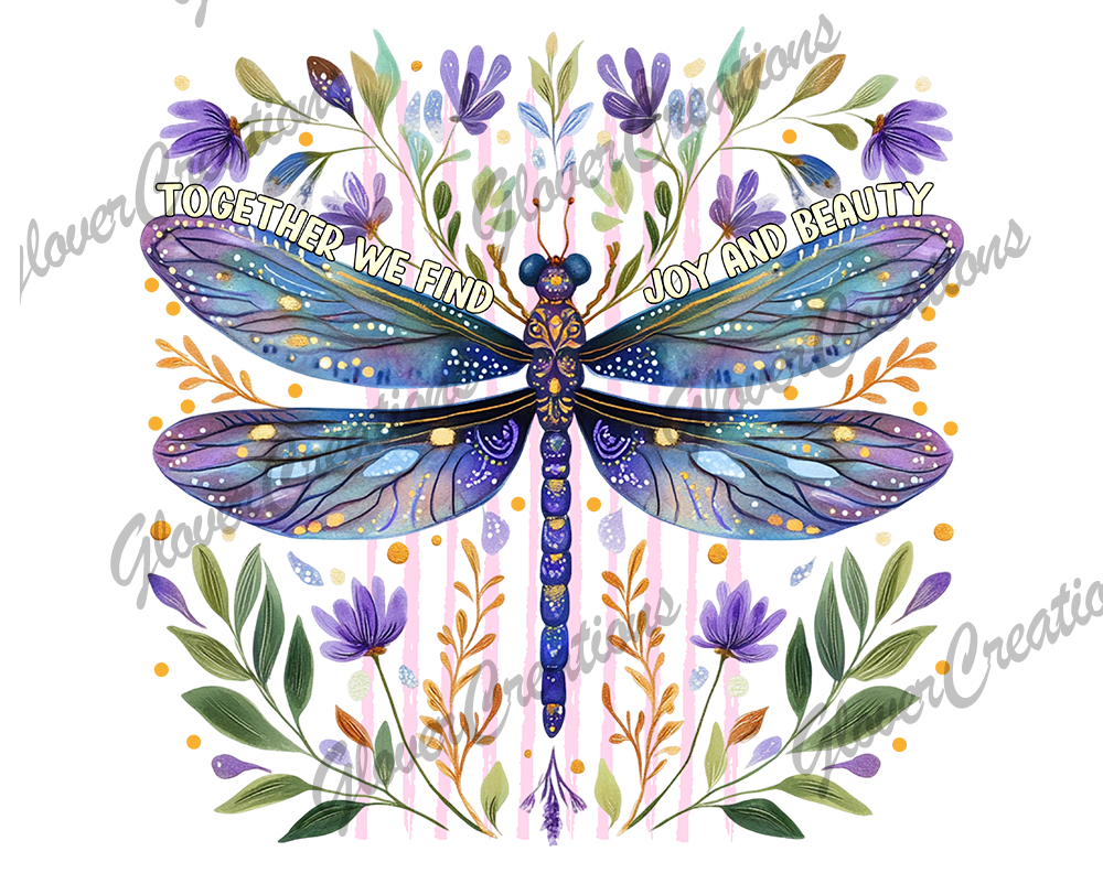 Purple DragonFly Direct to Film Ready to Press Heat Transfers