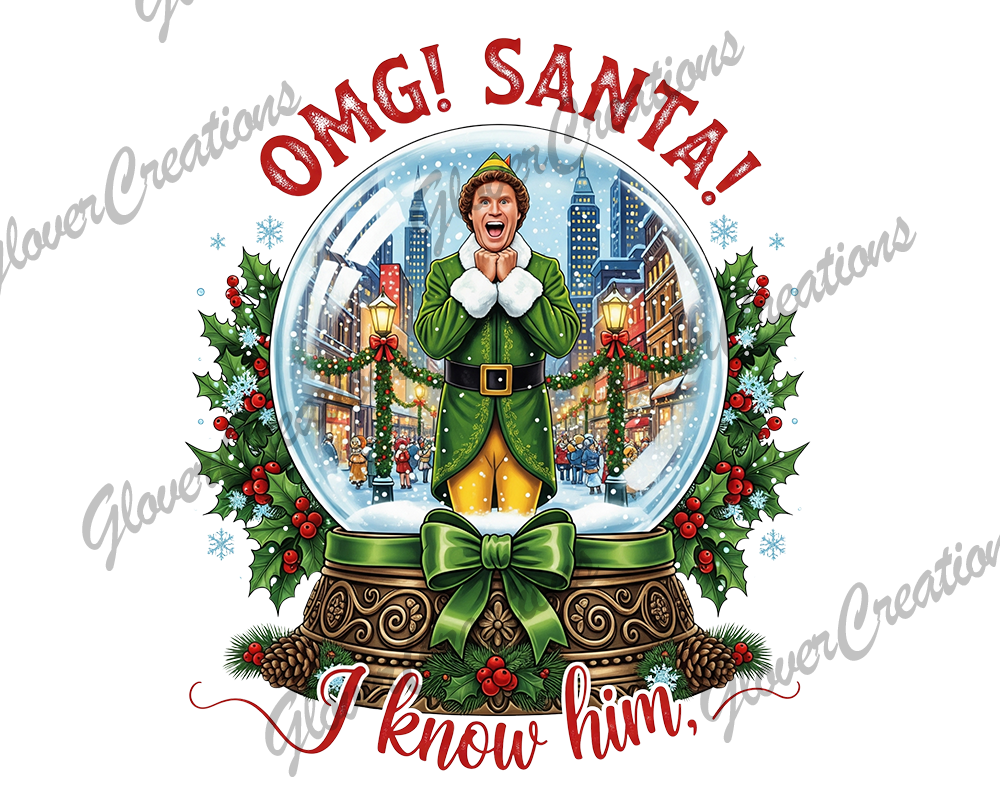 OMG Santa Elf  Christmas Digital Download
