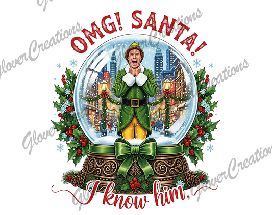 OMG Santa Elf  Christmas Digital Download