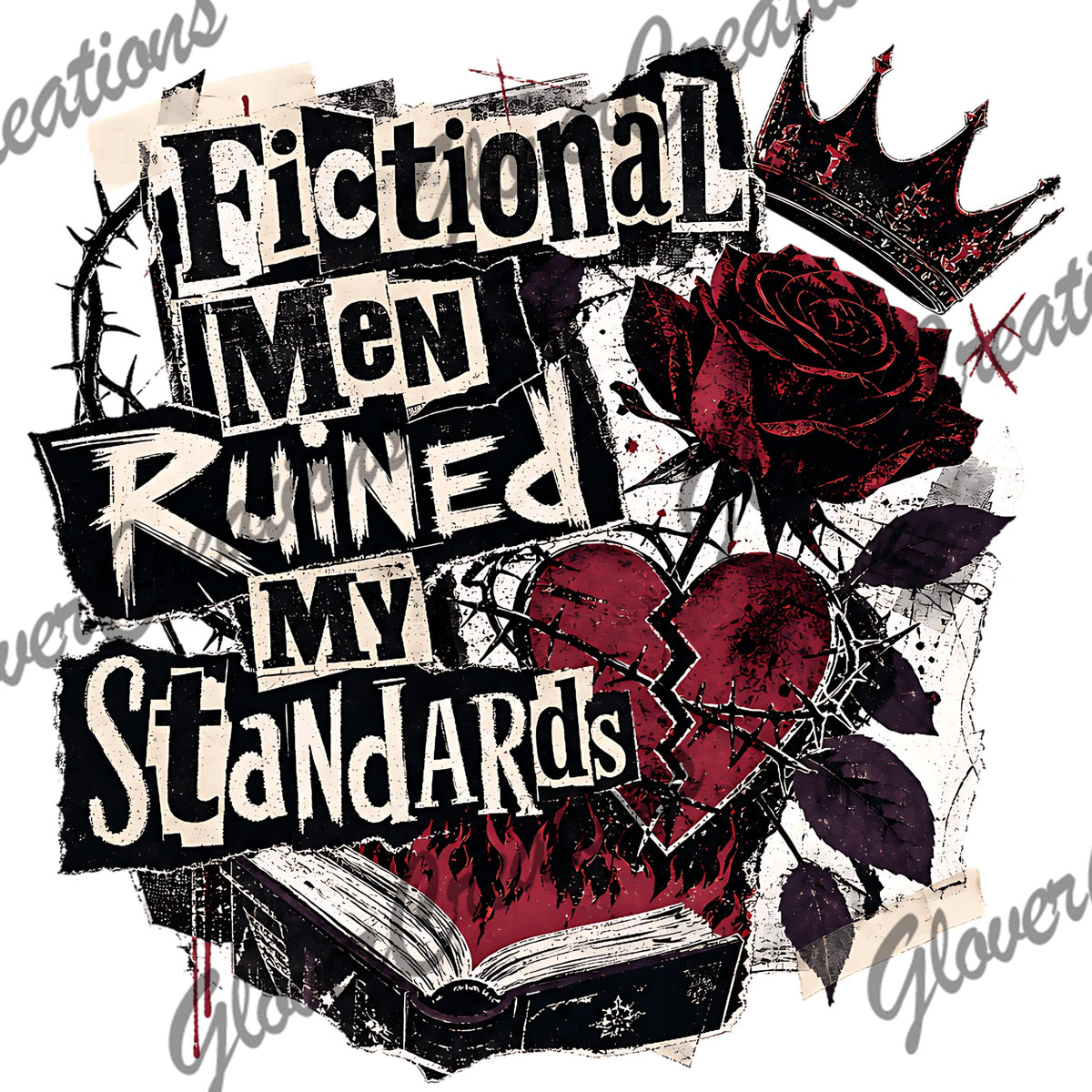 Fictional Men Bookish Direct To Film Ready To Press Heat Transfers