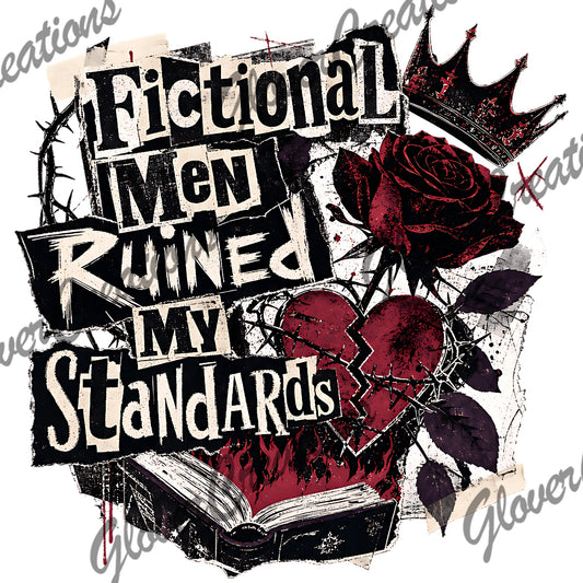 Fictional Men Bookish Direct To Film Ready To Press Heat Transfers