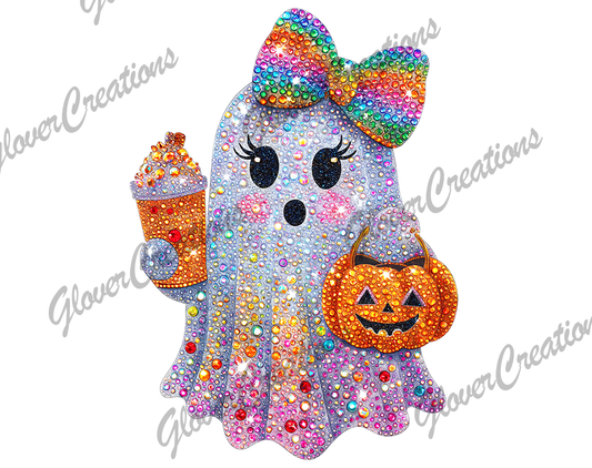B Dazzle Ghost Halloween Direct to Film Ready to Press Heat Transfers