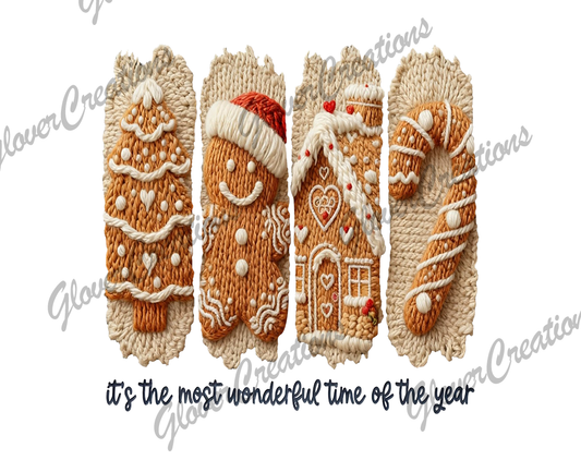 Christmas Gingerbread Life Direct to Film Ready to Press Heat Transfers