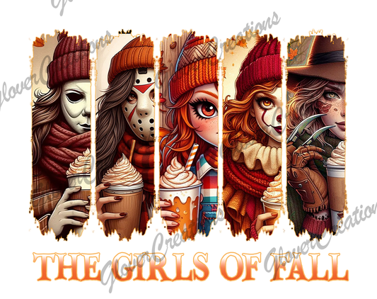 Girls Of Fall Direct to Film Ready to Press Heat Transfers