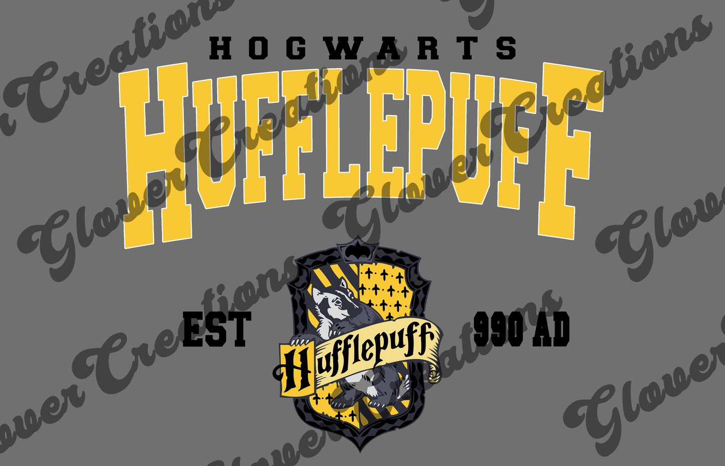 Hufflepuff House Direct to Film Ready to Press Heat Transfers