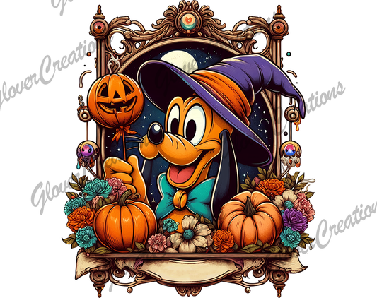Child Size Pluto Halloween Direct to Film Ready to Press Heat Transfers