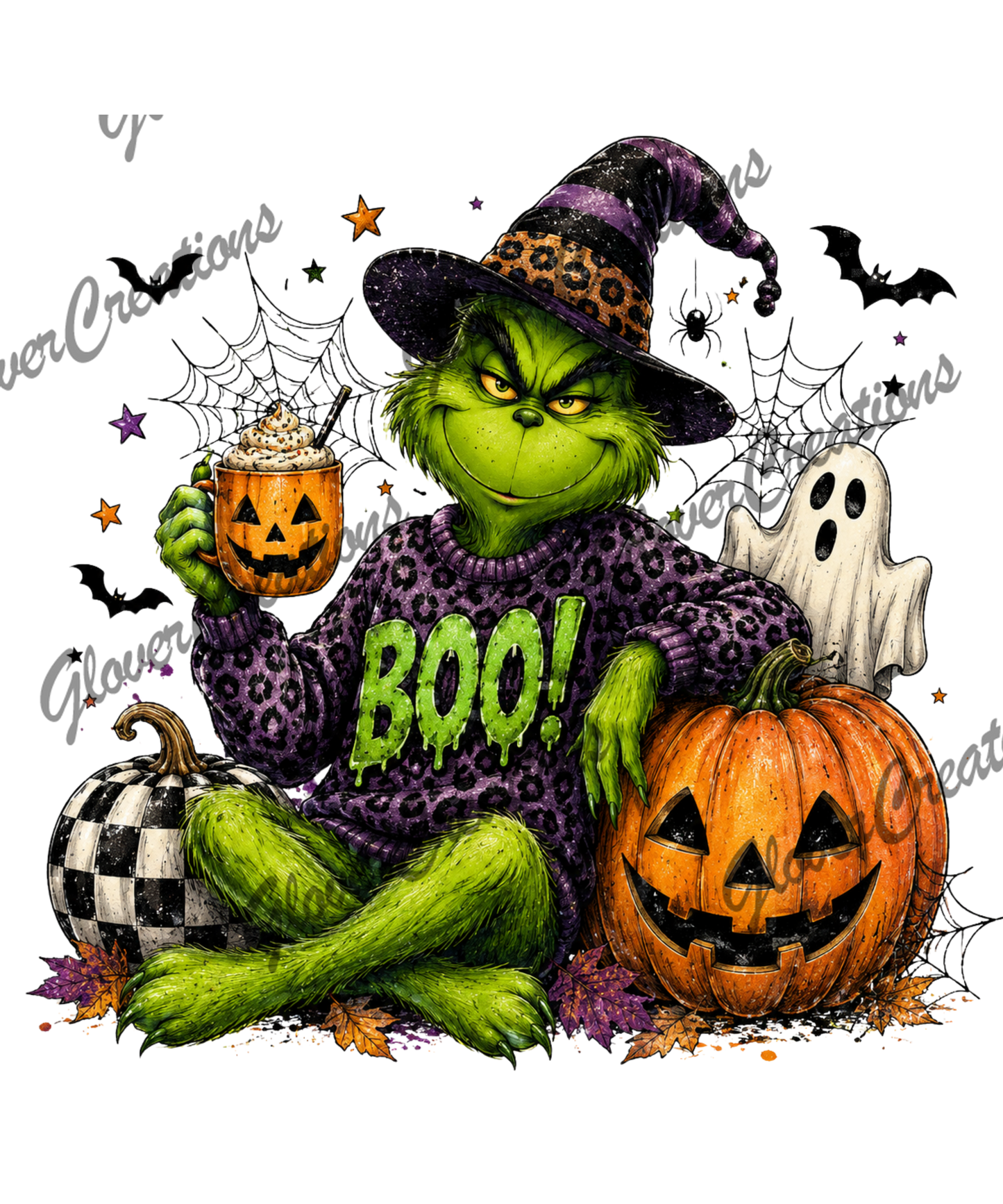 Boo Grinch Direct to Film Ready to Press Heat Transfers