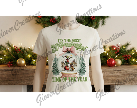 Grinch Snow Globe Shirt Mock-Up Digital Download
