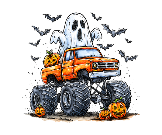 Horror Monster Truck Direct to Film Ready to Press Heat Transfers