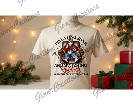 Home Alone Shirt Mock-Up Digital Download