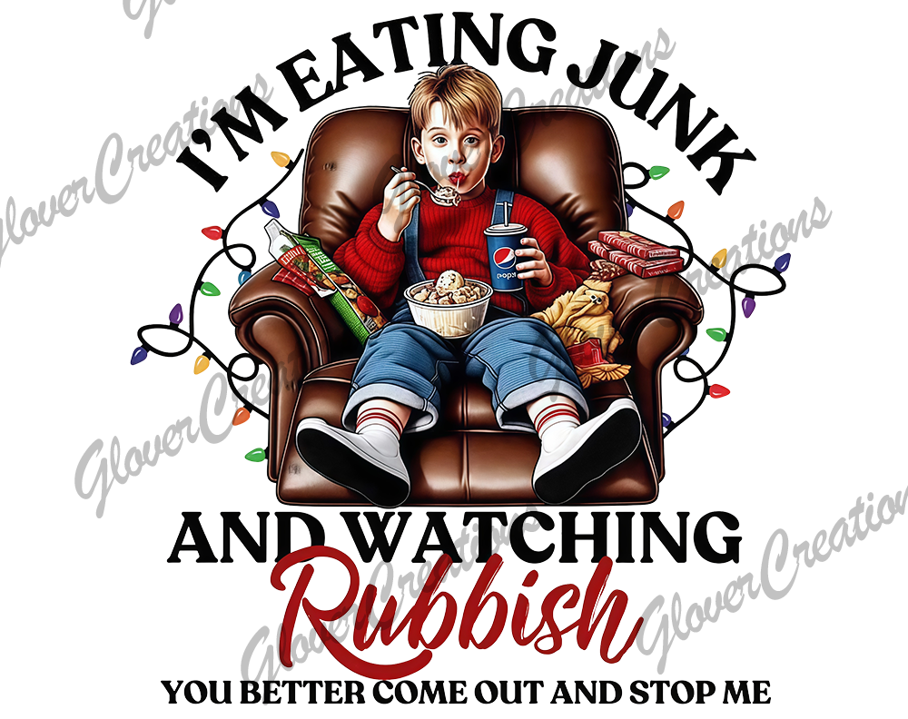 Home Alone Junk And Rubbish Direct to Film Ready to Press Heat Transfers