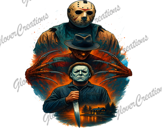 Horror Characters Direct to Film Ready to Press Heat Transfers