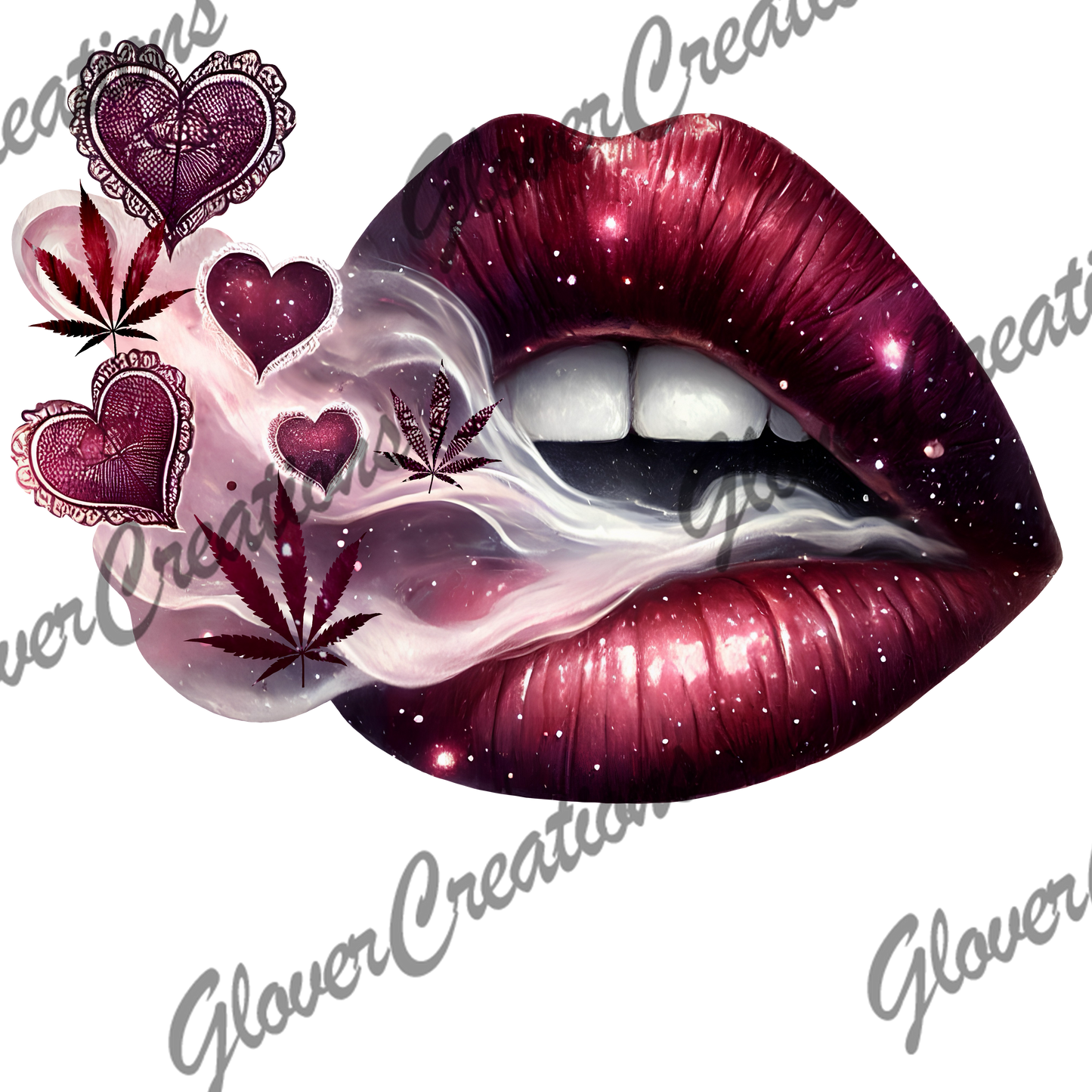 420 Lips Collage Direct to Film Ready to Press Heat Transfers