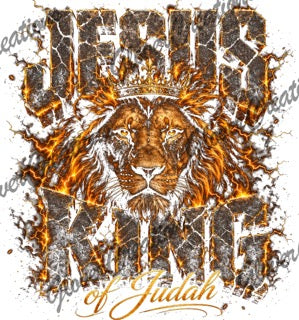 King Jesus Direct to Film Ready to Press Heat Transfers