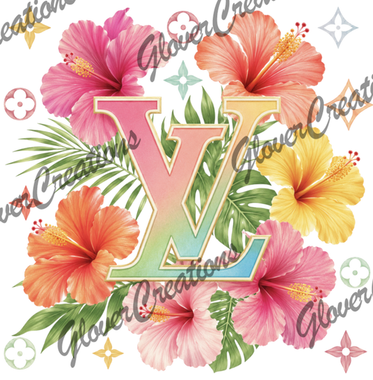 Designer Floral Direct to Film Ready to Press Heat Transfers