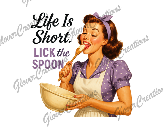 Lick The Spoon Direct to Film Ready to Press Heat Transfers