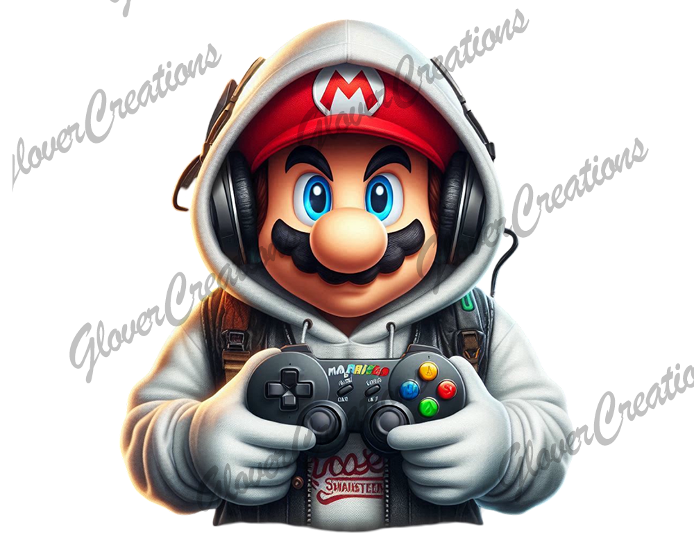 Gamer Character Direct to Film Ready to Press Heat Transfers