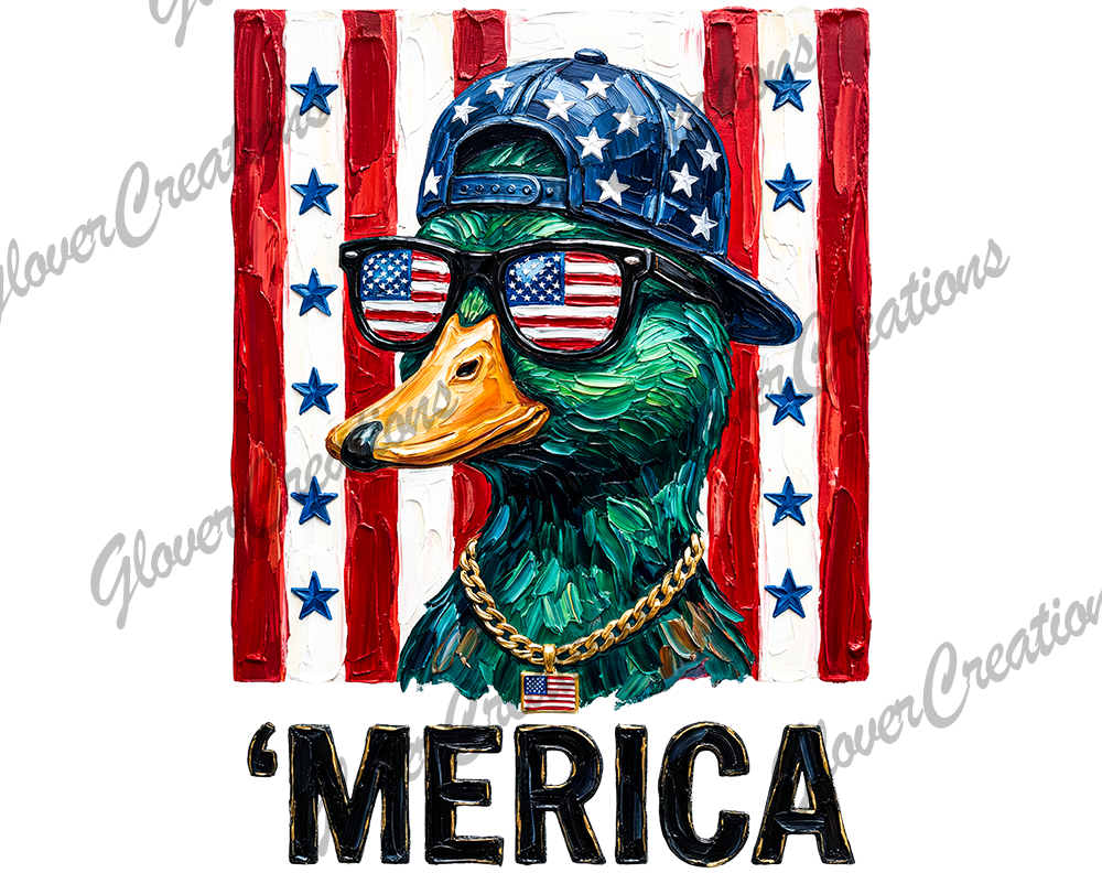 'Merica Duck Direct to Film Ready to Press Heat Transfer