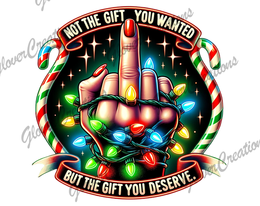 Middle Finger Christmas Direct to Film Ready to Press Heat Transfers