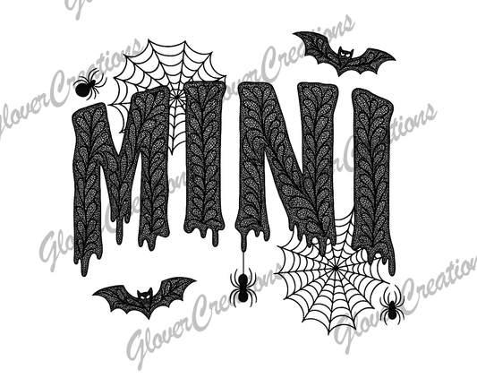 Child Size Mini Spider Web Direct to Film Ready to Press Heat Transfers