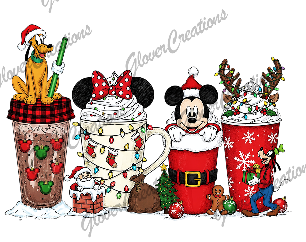 Mouse Hot Coco Coffee Christmas Digital Download