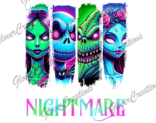 Nightmare Jack Halloween Direct to Film Ready to Press Heat Transfers