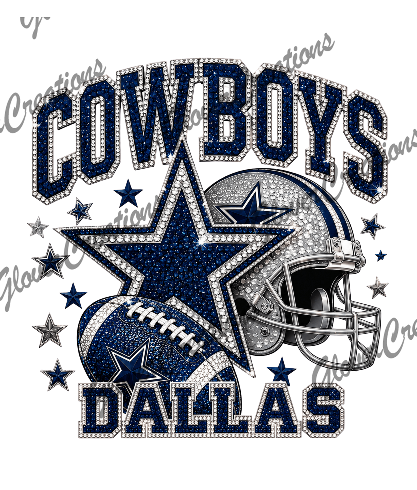 CowBoys Football Direct to Film Ready to Press Heat Transfers