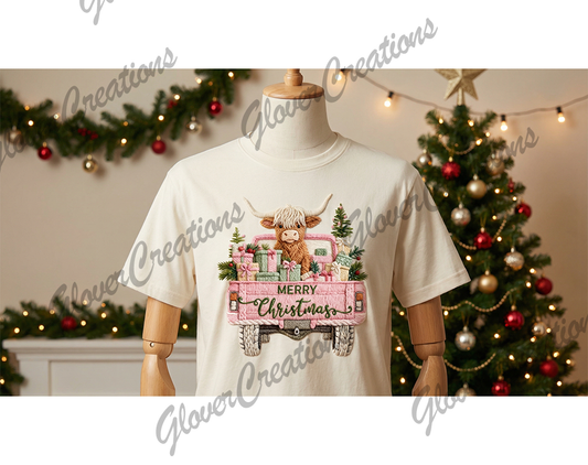 Faux Yarn Christmas Cow Mock-Up Digital Download