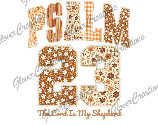 Psalm 23 Floral Direct to Film Ready to Press Heat Transfers