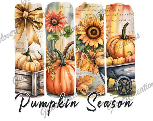 Pumpkin Season Collage Direct to Film Ready to Press Heat Transfers