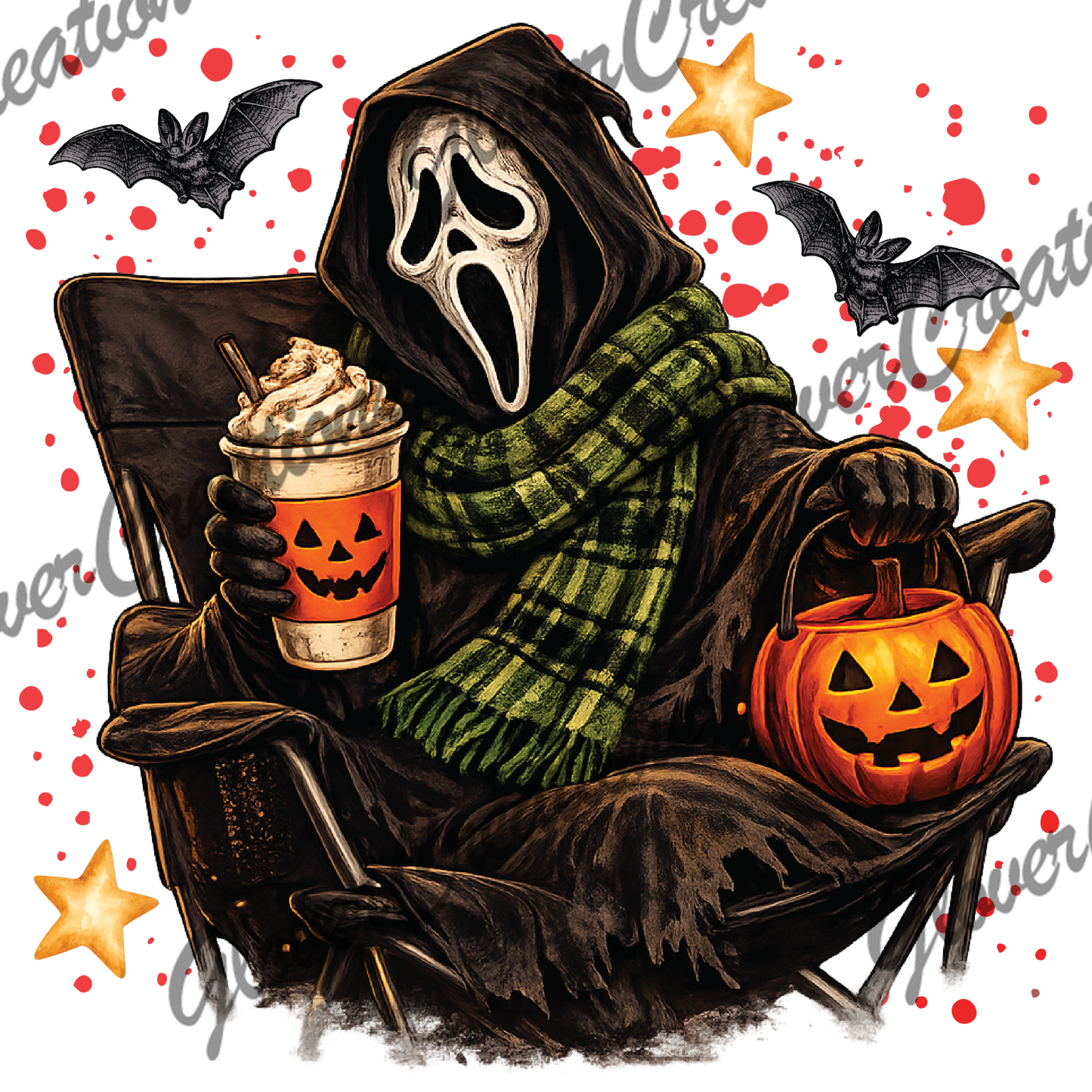 Scream Halloween Direct to Film Ready to Press Heat Transfers