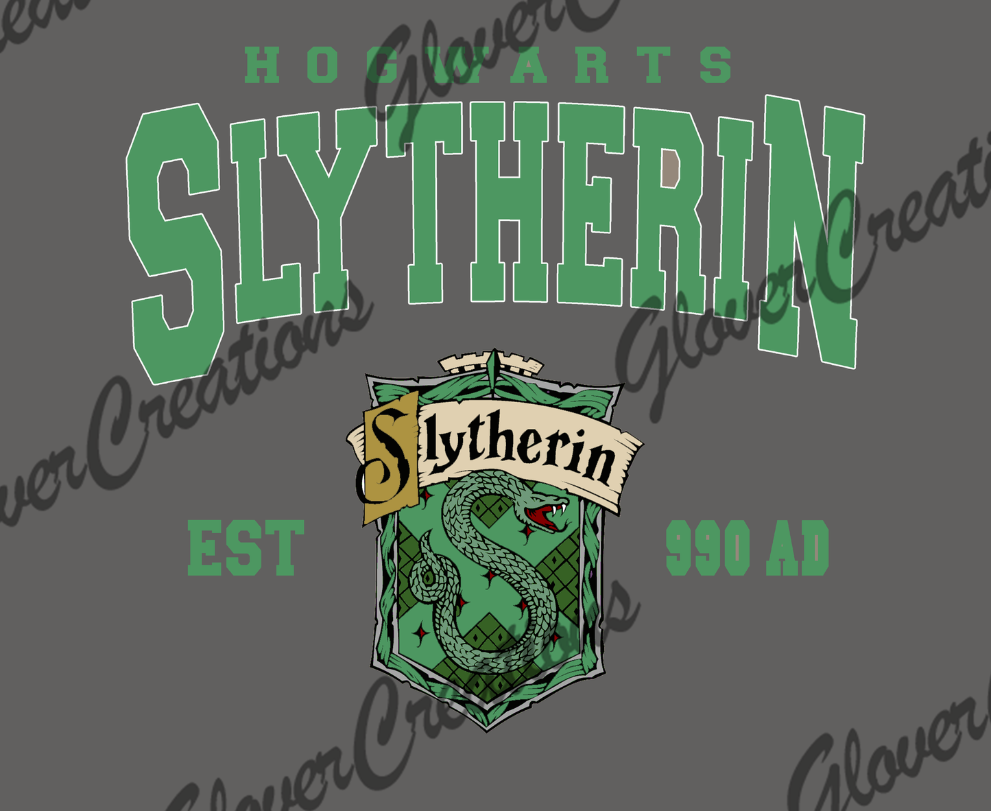 Slytherin House Direct to Film Ready to Press Heat Transfers