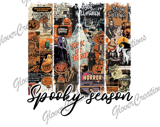 Spooky Season Halloween Direct to Film Ready to Press Heat Transfers