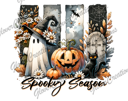 Spooky Season Collage Direct to Film Ready to Press Heat Transfers