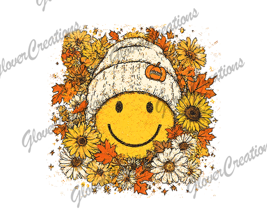 Sunflower Smiley Direct to Film Ready to Press Heat Transfers
