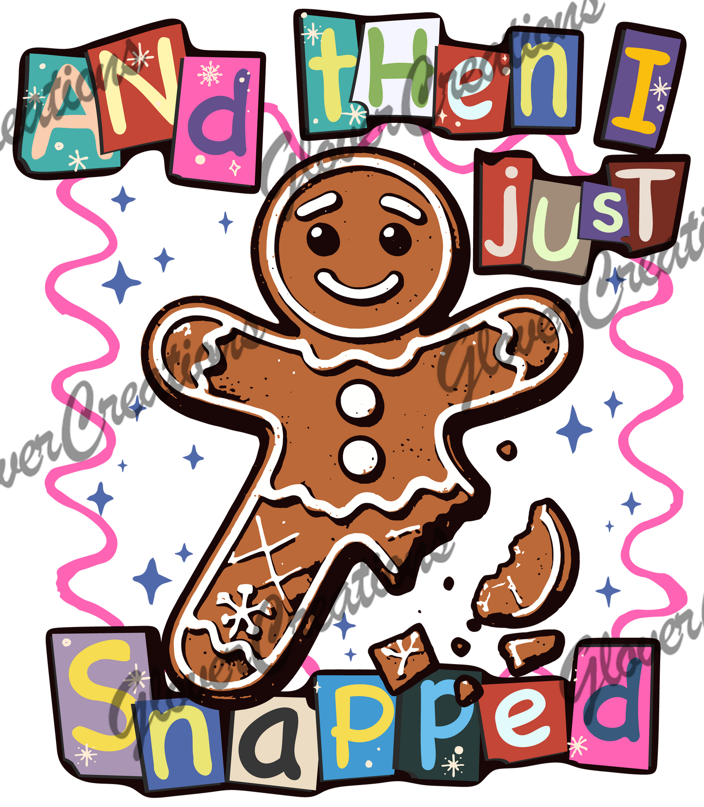 GingerBread Man Direct to Film Ready to Press Heat Transfers